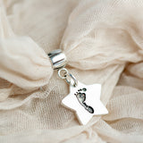 Hand or Footprint Charm On Carrier