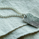 "Tender Touch" Fingerprint Necklace - Curb