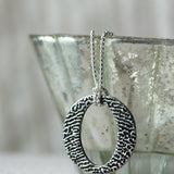 "Tender Touch" Fingerprint Necklace - Eternity on Fine Silver Link