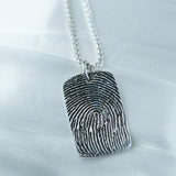 "Tender Touch" Fingerprint Necklace - Silver Link